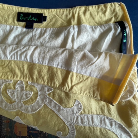 Boden Yellow A-Line Summer Skirt - Size 6L (UK10L) - See Size Chart - Picture 3 of 7